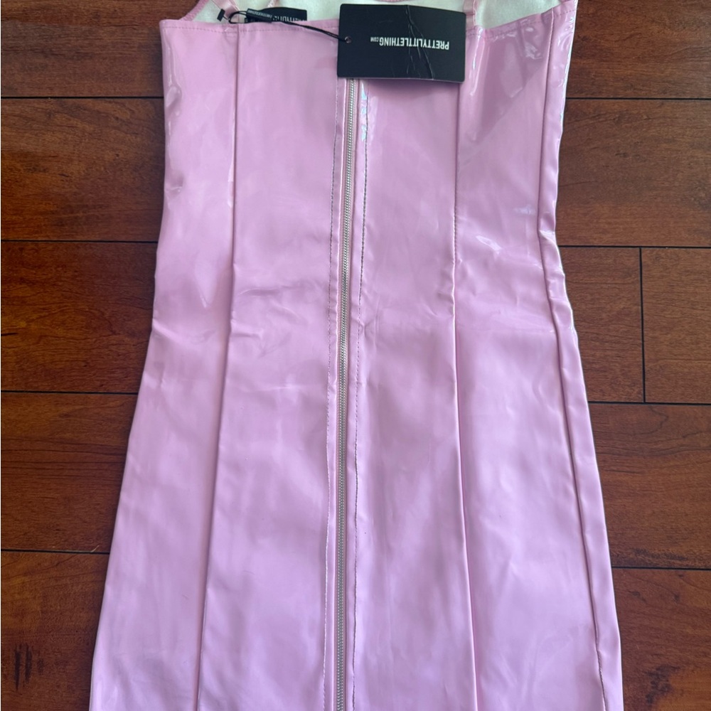 PrettyLittleThing Light Pink Strapless Top